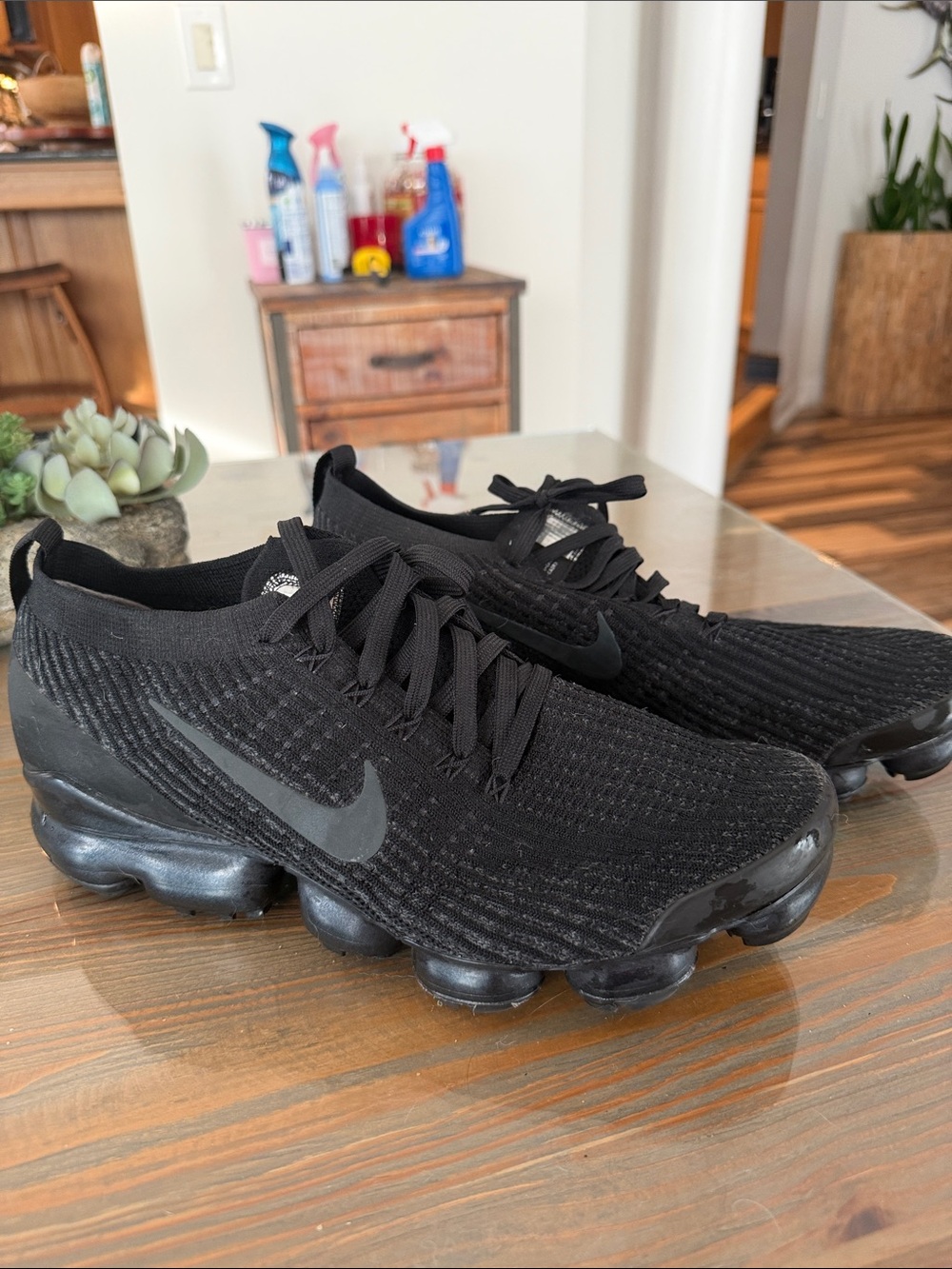 Nike Black Flyknit VaporMax Style Men's Sneakers 11B